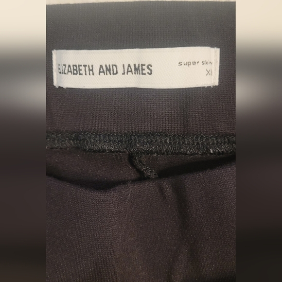 Elizabeth & James Super Skinny Black Zippered Bottom Leggings Pants XS - Picture 8 of 14
